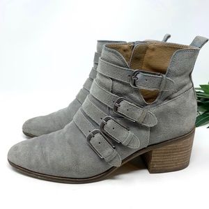 Lucky Brand Loreniah Suede Buckle Ankle Boot 8